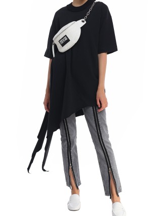 Серые джинсы HELMUT LANG: фото 1 - Invogue