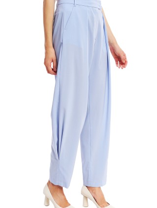 Голубые брюки MAX&CO: фото 3 - Invogue