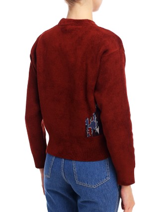 Коричневый свитер KENZO: фото 4 - Invogue