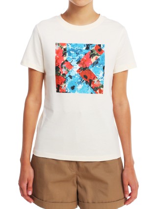 Бежевая футболка KENZO: фото 3 - Invogue