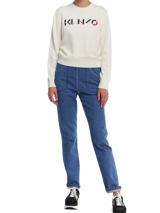 Бежевый свитер KENZO: фото 1 - Invogue