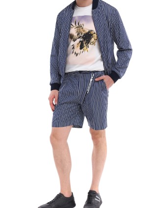 Тёмно-синие шорты BOSS: фото 1 - Invogue