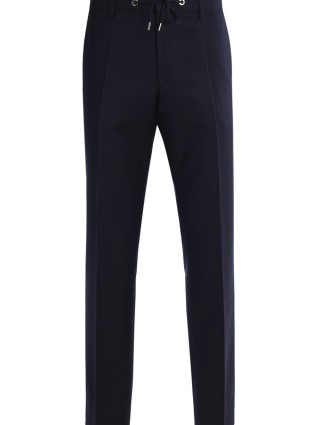 Тёмно-синие брюки BOSS: фото - Invogue