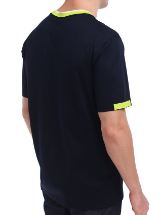 Тёмно-синяя футболка BOSS: фото 3 - Invogue