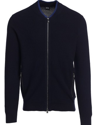 Тёмно-синий кардиган BOSS: фото - Invogue