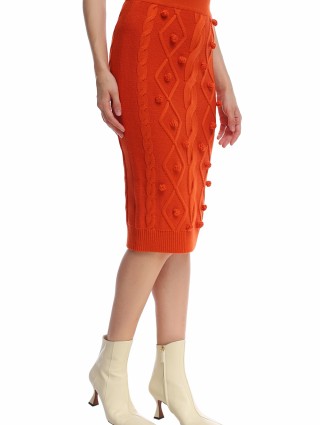 Помаранчева спідниця PUSHBUTTON : фото 3 - Invogue