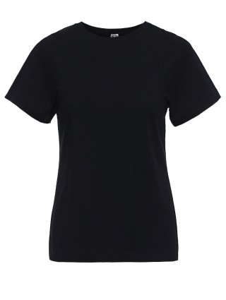 Чёрная футболка TOTEME: фото - Invogue