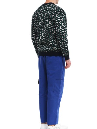 Зелёный свитер KENZO: фото 2 - Invogue