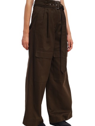 Коричневые брюки WEEKEND MAX MARA: фото 3 - Invogue