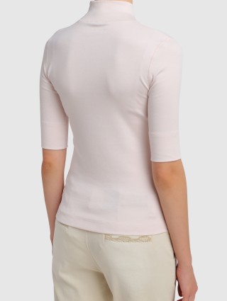 Розовая футболка MARC CAIN: фото 4 - Invogue