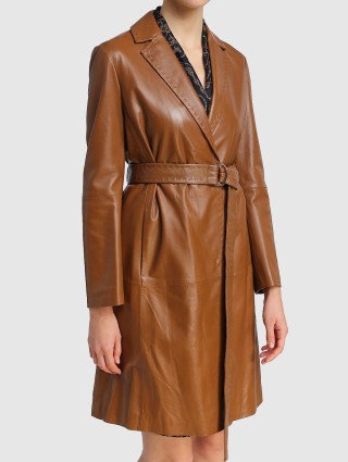 Коричневое пальто MAX MARA: фото 3 - Invogue