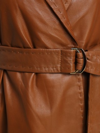 Коричневое пальто MAX MARA: фото 5 - Invogue