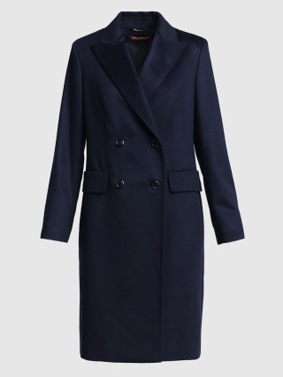 Синее  пальто MAX MARA: фото - Invogue