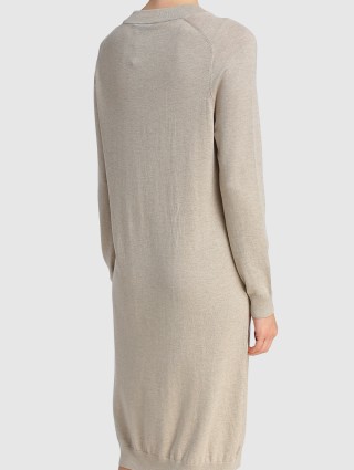 Кремовое платье WEEKEND MAX MARA: фото 4 - Invogue