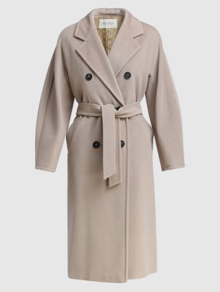 Кремове пальто MAX MARA з вовни та кашеміру: фото - Invogue