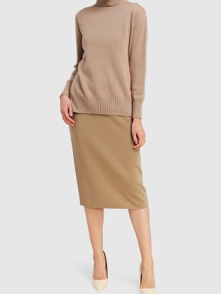 Бежевая юбка MAX MARA: фото 1 - Invogue