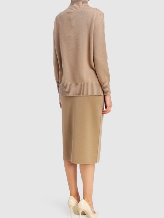 Бежевая юбка MAX MARA: фото 2 - Invogue