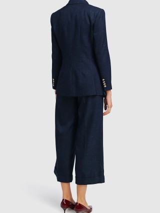 Синие брюки MARELLA: фото 2 - Invogue