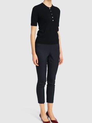 Чёрная футболка MARELLA: фото 1 - Invogue