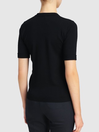 Чёрная футболка MARELLA: фото 4 - Invogue