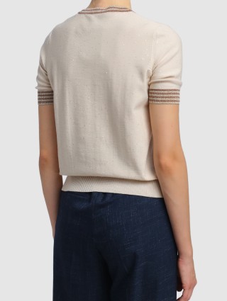 Молочная футболка MARELLA: фото 4 - Invogue