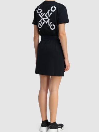 Чёрное платье KENZO: фото 2 - Invogue