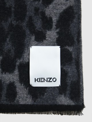 Серый шарф KENZO: фото 4 - Invogue
