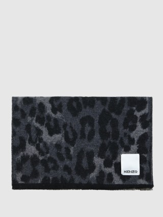 Серый шарф KENZO: фото 3 - Invogue