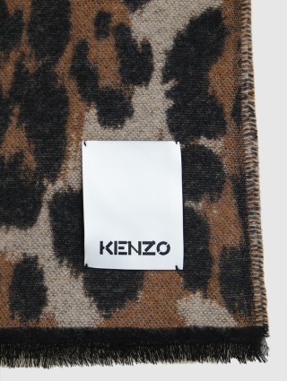 Коричневый шарф KENZO: фото 3 - Invogue