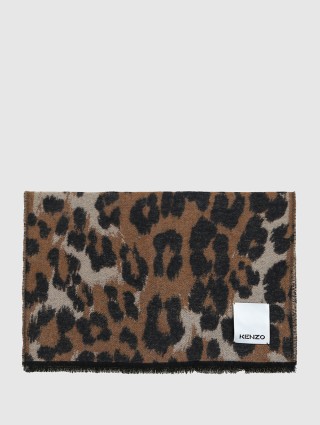 Коричневый шарф KENZO: фото 4 - Invogue