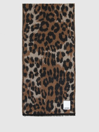 Коричневый шарф KENZO: фото 2 - Invogue