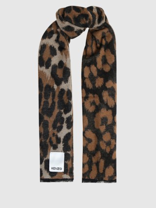 Коричневый шарф KENZO: фото - Invogue