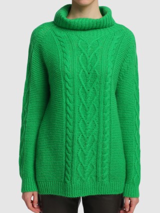 Зелёный свитер MARC CAIN: фото 3 - Invogue