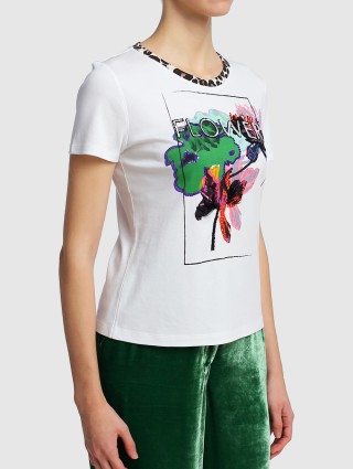 Зелёная футболка MARC CAIN: фото 3 - Invogue