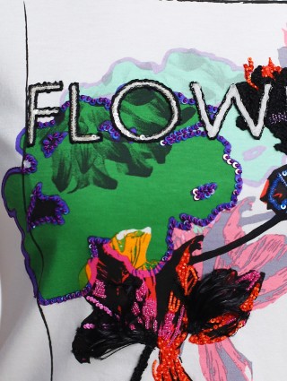 Зелёная футболка MARC CAIN: фото 5 - Invogue