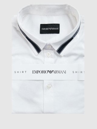 Белая рубашка EMPORIO ARMANI KIDS: фото 3 - Invogue