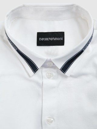 Белая рубашка EMPORIO ARMANI KIDS: фото 2 - Invogue