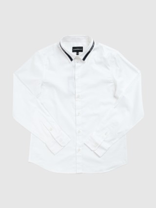 Белая рубашка EMPORIO ARMANI KIDS: фото - Invogue