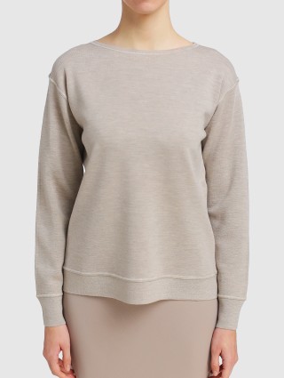 Бежевый свитер MAX MARA: фото 2 - Invogue