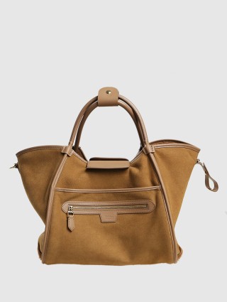 Бежевая сумка MAX MARA: фото - Invogue