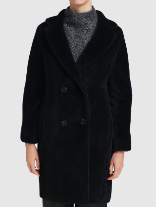 Черное пальто MAX MARA: фото 3 - Invogue