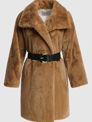 Коричневая шуба MARELLA: фото 5 - Invogue