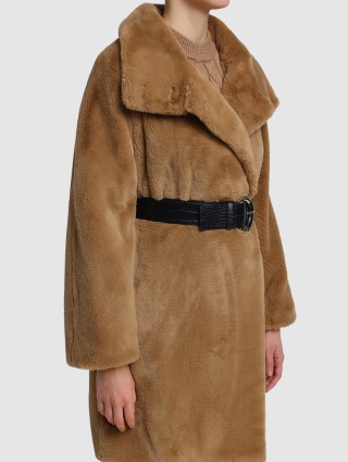 Коричневая шуба MARELLA: фото 6 - Invogue