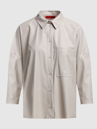 Бежевая рубашка MAX&CO: фото - Invogue