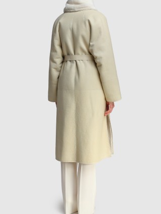 Белая дубленка MAX MARA: фото 2 - Invogue