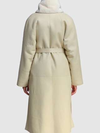 Белая дубленка MAX MARA: фото 4 - Invogue