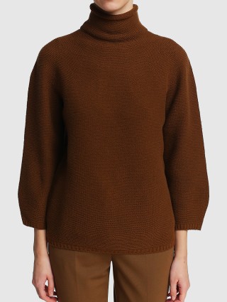 Коричневый свитер MAX MARA: фото 2 - Invogue