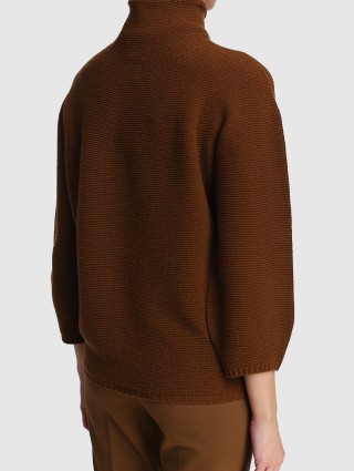 Коричневый свитер MAX MARA: фото 3 - Invogue