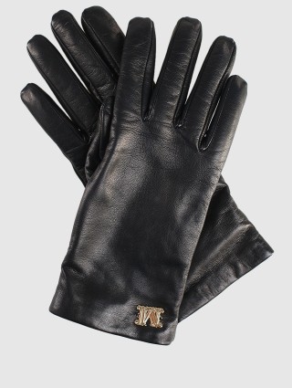 Чёрные перчатки MAX MARA: фото 2 - Invogue