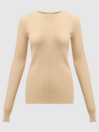 Бежевый свитер HELMUT LANG: фото - Invogue